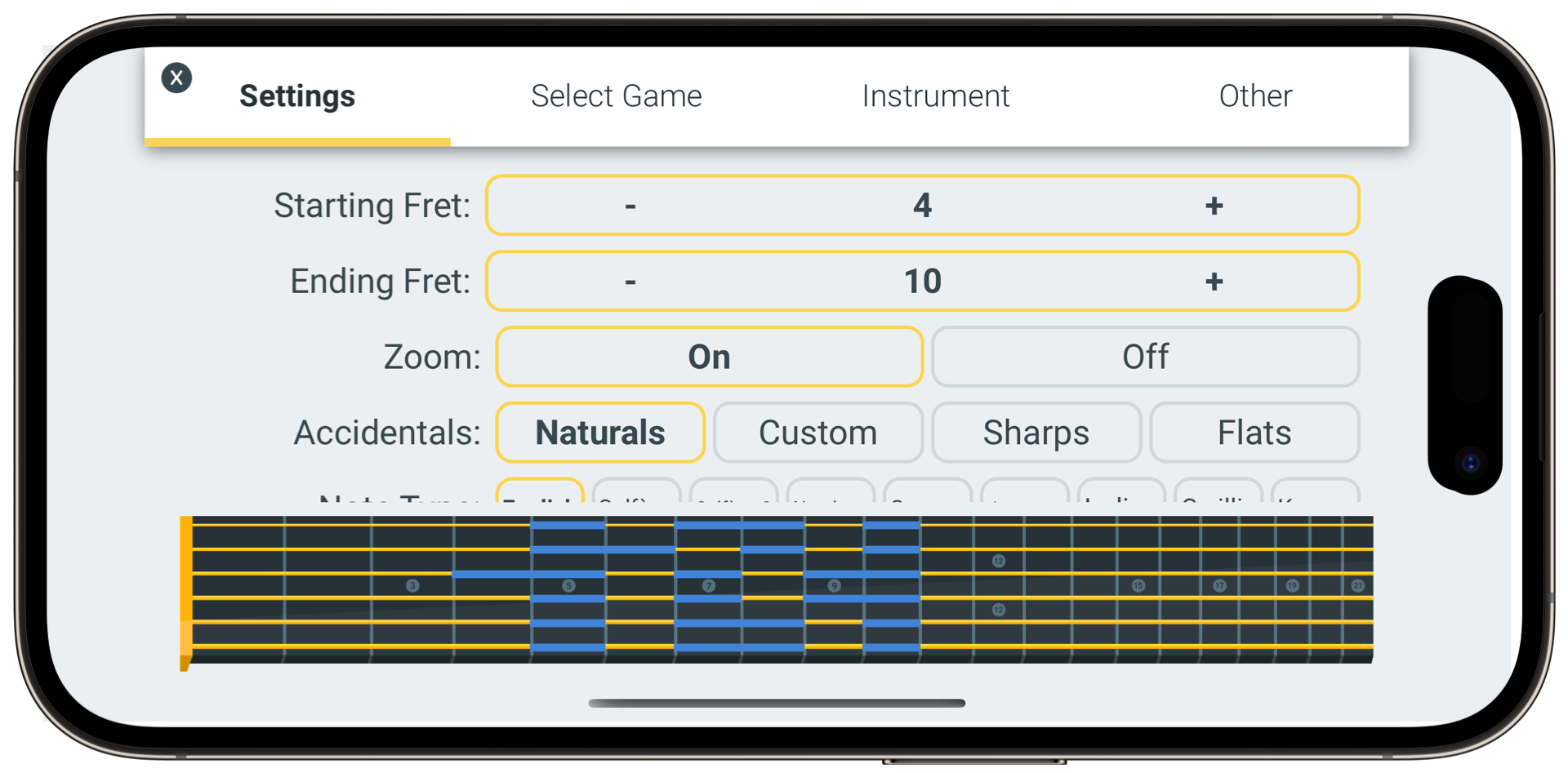 Fretonomy app preview