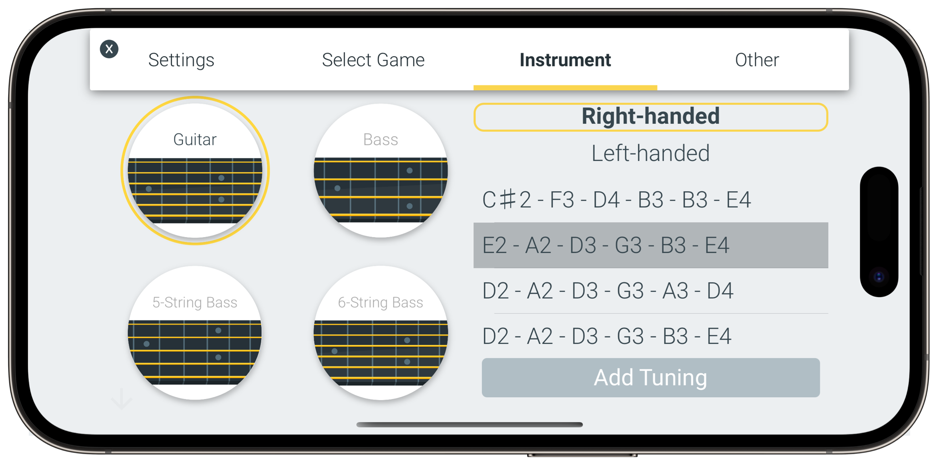 Multiple instruments feature